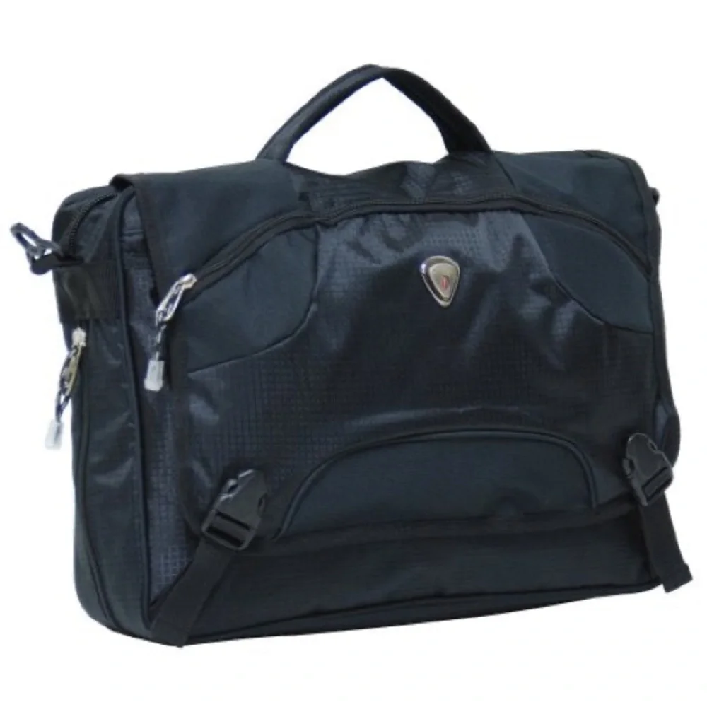 Calpak Expandable Laptop‎ Messenger Bag Black 18